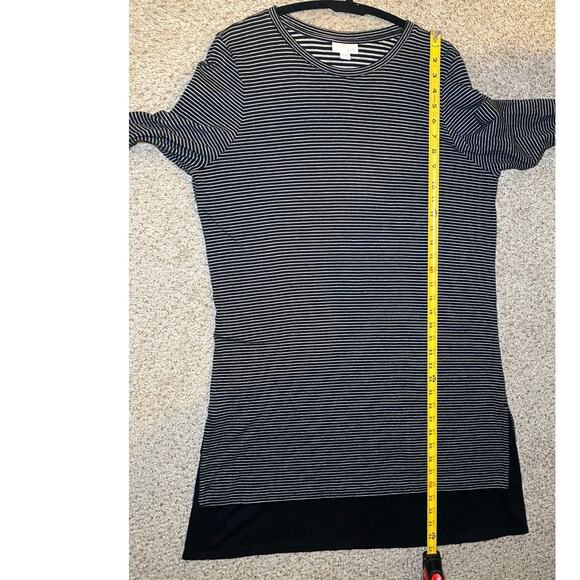 J Jill Gray & Black Striped Long Sleeve Dress - Size Medium - Picture 10 of 13